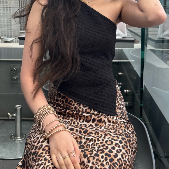 Leopard/cheetah print midi skirt - Picture 4 of 5